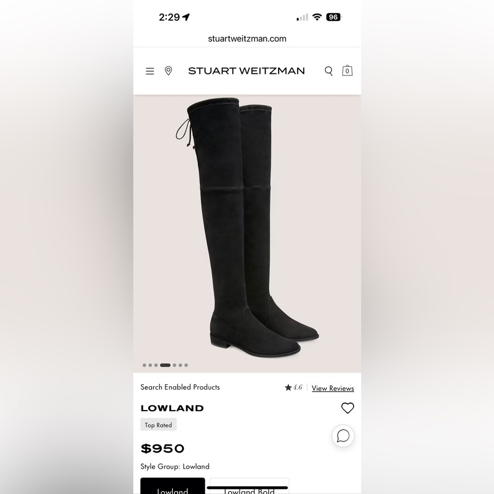 Stuart Weitzman lowland black suede boots
